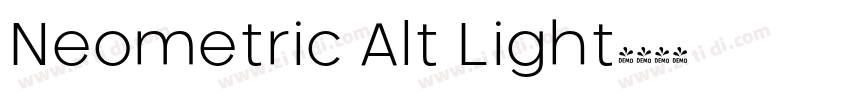 Neometric Alt Light字体转换